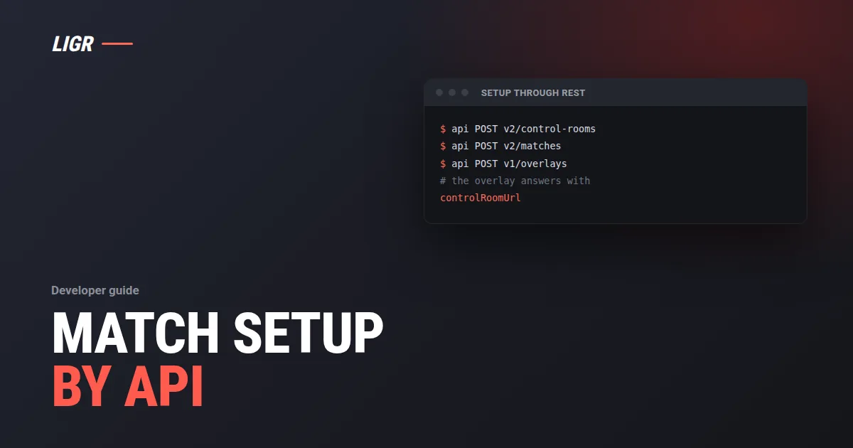 Sports Data API: Set Up a Match and Its Control Room