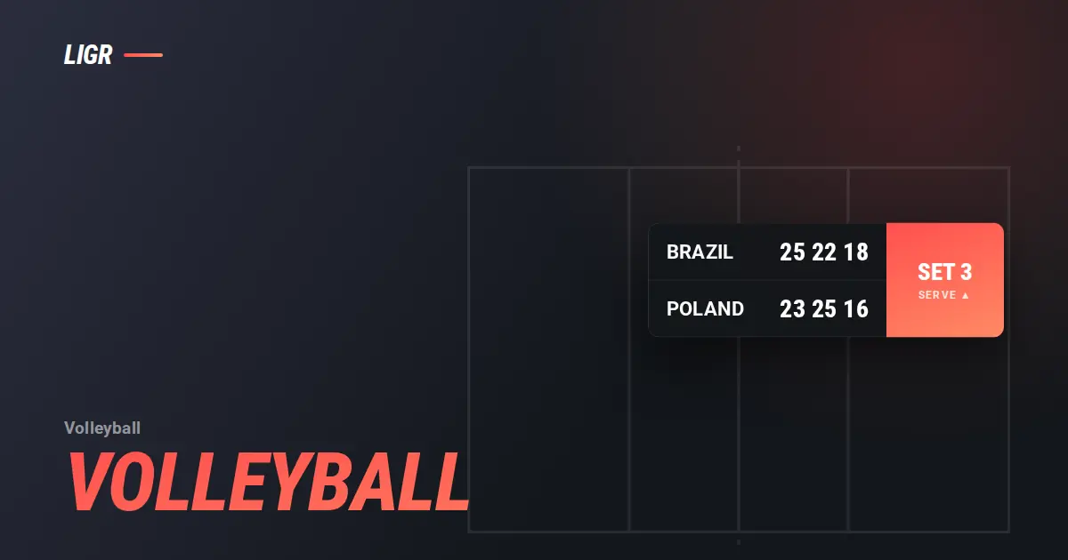 Volleyball Scoreboard: Sets, Serve and No Clock