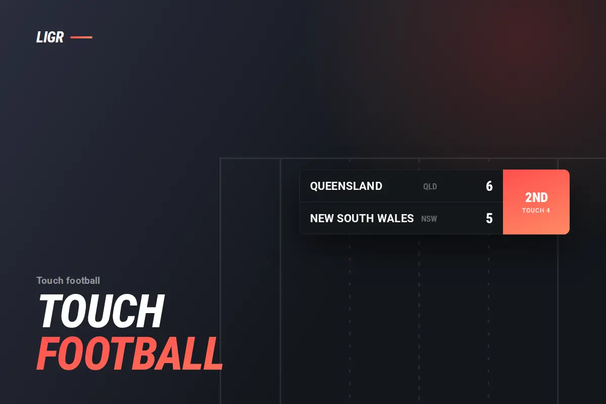 Touch Football Scoreboard: Touch Count to Drop-Off