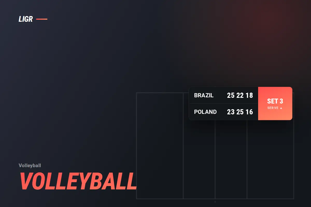 Volleyball Scoreboard: Sets, Serve and No Clock
