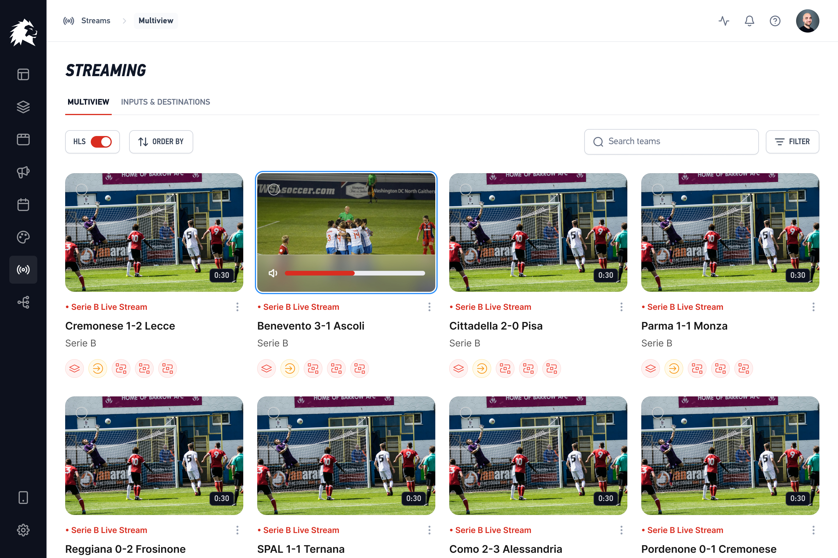LIGR Multiview — monitor all live streams in one dashboard