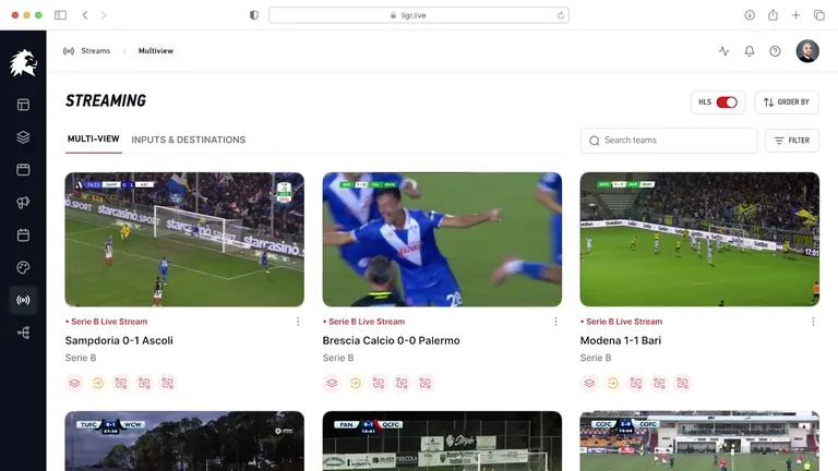 6 Simultaneous Live Cricket Games with Live Match Data