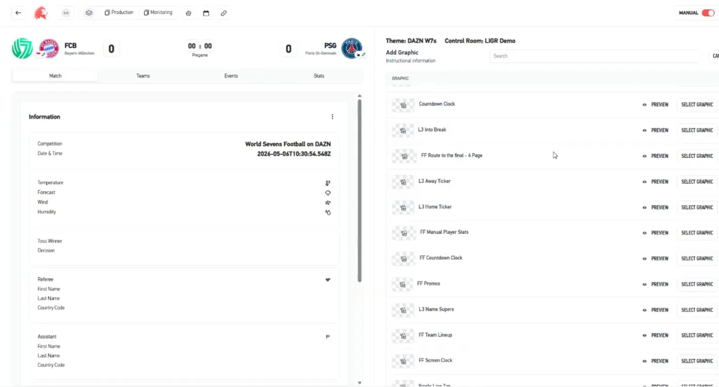 Choosing a published graphic template to add to a section